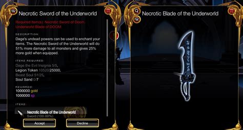 aqw necrotic sword of the underworld|Hollowborn x Legion Rewards .